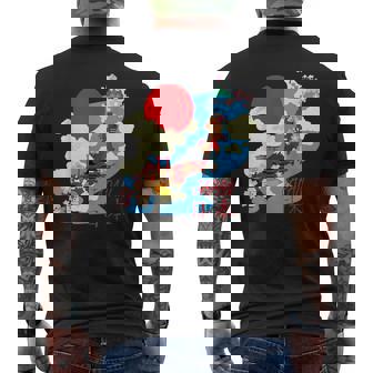 日本地図日本 涼しいのお土産 メンズTシャツ バックプリント - Kawaiitshirt