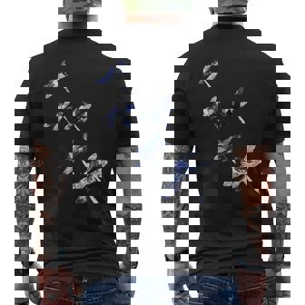 日本美絞り絞り染めトンボ メンズTシャツ バックプリント - Kawaiitshirt