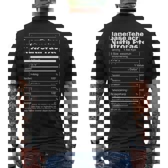 日本語 おもしろ栄養 日本教師 メンズTシャツ バックプリント - Kawaiitshirt