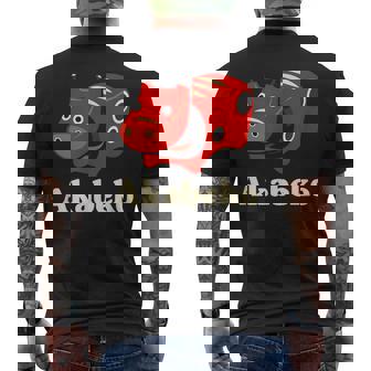 日本赤べこ牛 会津 福島 お土産 おもちゃ メンズTシャツ バックプリント - Kawaiitshirt