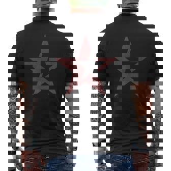 星 星柄 スター メンズ 半袖 ロック アメリカン おしゃれ かっこいい 大きいサイズ 黒 春夏 Rockステラ メンズTシャツ バックプリント - Kawaiitshirt