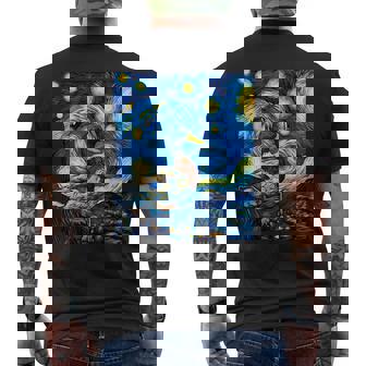 星空の下のアヒル アート グラフィック 誕生日 クリスマス メンズTシャツ バックプリント - Kawaiitshirt