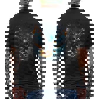 星空の雄大な鷲 メンズTシャツ バックプリント - Kawaiitshirt