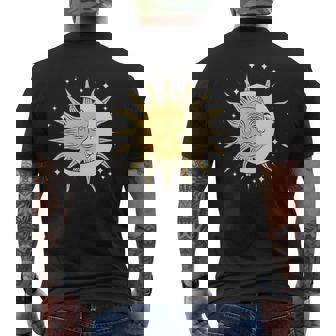 月 太陽 美的 神秘的 メンズTシャツ バックプリント - Kawaiitshirt
