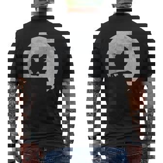 月と犬のシルエット ポンポメラニアン メンズTシャツ バックプリント - Kawaiitshirt