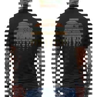 木 屋外 自然 鳥 レトロ 森 メンズTシャツ バックプリント - Kawaiitshirt