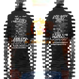 木こりを汚さない面白いロギング引用 メンズTシャツ バックプリント - Kawaiitshirt