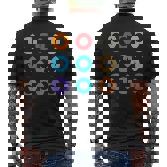 東京の地下鉄 カラー 色 マーク 丸【電車ファン】鉄道【変なtシャツ屋さん】メトロ 面白い ポップ メンズTシャツ バックプリント - Kawaiitshirt