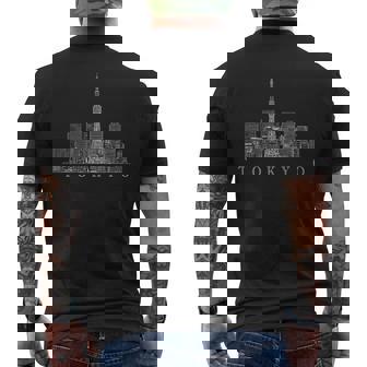 東京スカイライン 日本 ランドマーク スカイツリー 東京タワー お土産 メンズTシャツ バックプリント - Kawaiitshirt