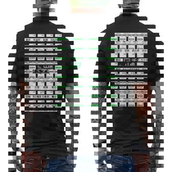 東京山手線全駅標識 メンズTシャツ バックプリント - Kawaiitshirt