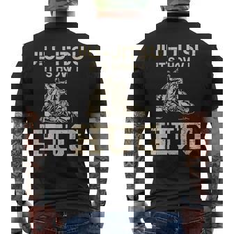 柔術ファイター Its How I Hug メンズTシャツ バックプリント - Kawaiitshirt