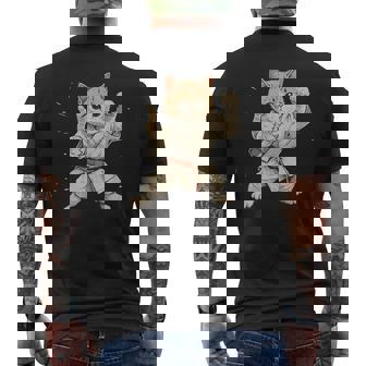 柔道猫 メンズTシャツ バックプリント - Kawaiitshirt