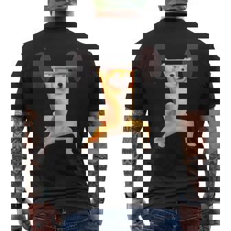 柴犬 イヌ 面白いtシャツ 犬 筋トレ 文字入り メンズ 半袖 服 おもしろグッズ 文字tシャツ ネタ ブラック メンズTシャツ バックプリント - Kawaiitshirt