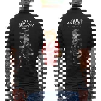 柴犬 柔道空手師 赤柔道師 メンズTシャツ バックプリント - Kawaiitshirt