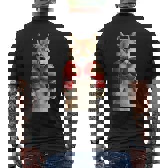 柴犬ボクシング 長袖tシャツ メンズTシャツ バックプリント - Kawaiitshirt