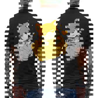 柴犬寝パジャマナイトタイムかわいいグラフィックネグリジェ メンズTシャツ バックプリント - Kawaiitshirt