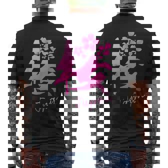 桜 漢字 日本語 毛筆風 筆文字 デザイン文字 カリグラフィー 和柄 日本 かっこいい お土産 海外 面白い 文字入り メンズTシャツ バックプリント - Kawaiitshirt