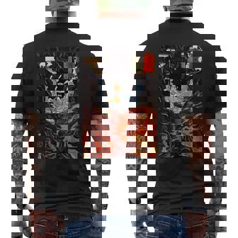 歌川国芳作 木曽街道六十九駅 メンズTシャツ バックプリント - Kawaiitshirt