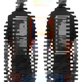 歌川広重 面白いtシャツ 名所江戸百景 絵画 アート メンズ 面白い 服 美術 グッズ 木版画 浮世絵 メンズTシャツ バックプリント - Kawaiitshirt