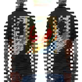 歌舞伎 かぶき 役者 日本美術 浮世絵 役者絵 名取春仙 七世松本幸四郎 梅王 メンズTシャツ バックプリント - Kawaiitshirt