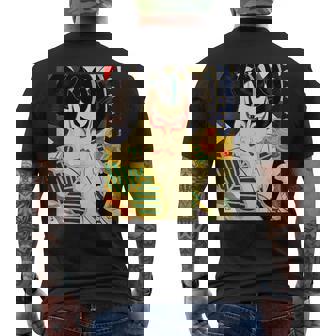 歌舞伎 かぶき 役者 日本美術 浮世絵 役者絵 名取春仙 六世坂東彦三郎 舎人松王丸 メンズTシャツ バックプリント - Kawaiitshirt