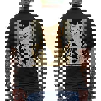 歌舞伎 演劇 俳優 サムライ 俊泉 日本のビンテージアート メンズTシャツ バックプリント - Kawaiitshirt