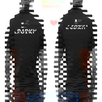 歌謡曲大好き、アイハート歌謡曲 メンズTシャツ バックプリント - Kawaiitshirt