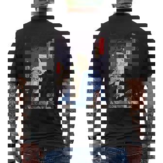 武士 歌舞伎 ヴィンテージ 日本の浮世絵 木版画 メンズTシャツ バックプリント - Kawaiitshirt