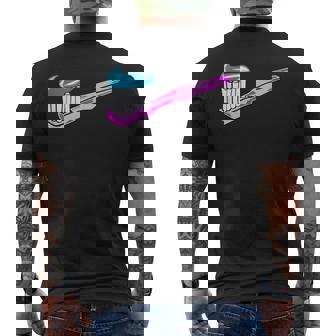 歯磨き粉付きピンク歯ブラシ メンズTシャツ バックプリント - Kawaiitshirt