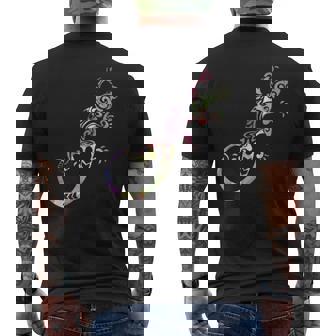 水彩絵の具トカゲ動物爬虫類恋人ヤモリ メンズTシャツ バックプリント - Kawaiitshirt