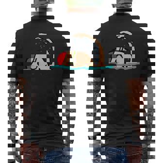 水泳。 メンズTシャツ バックプリント - Kawaiitshirt