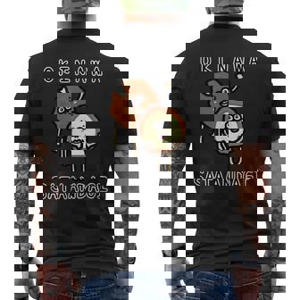 沖縄サーターアンダギーさん メンズTシャツ バックプリント - Kawaiitshirt