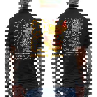 沖縄ジャパン シーサーガーディアンライオンズ 沖縄 日本語漢字 メンズTシャツ バックプリント - Kawaiitshirt