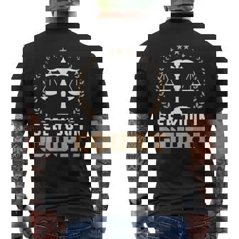 法廷で会おう 弁護士ミーム 未来の弁護士 引退した弁護士 メンズTシャツ バックプリント - Kawaiitshirt