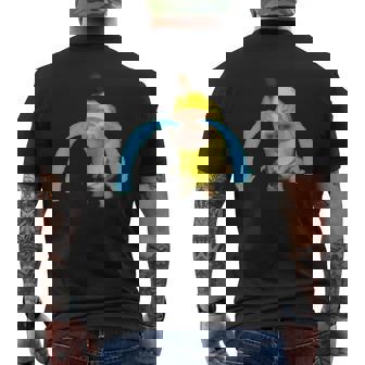 泣いているバナナ猫 メンズTシャツ バックプリント - Kawaiitshirt