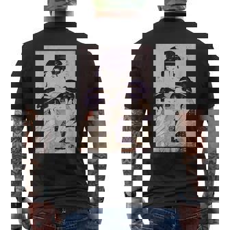 浮世絵 美人 ユーモア アート 絵 漢字 日本 メンズTシャツ バックプリント - Kawaiitshirt