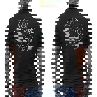 海の動物 シャチ クジラ 海の動物 メンズTシャツ バックプリント - Kawaiitshirt