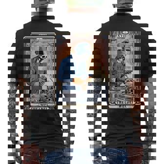 溶接機 溶接 タロット カード スケルトン 面白い 金属製 労働者 メンズTシャツ バックプリント - Kawaiitshirt