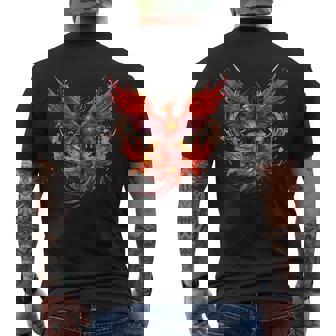 炎 フェニックス 鳥 若返り 神話 鳥 鳳凰 ライジング メンズTシャツ バックプリント - Kawaiitshirt