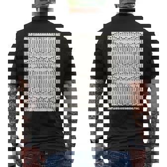 点と線 白 黒 メンズTシャツ バックプリント - Kawaiitshirt