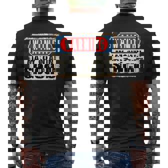 焼酎日本酒面白い警告サインが含まれている可能性があります メンズTシャツ バックプリント - Kawaiitshirt