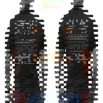 父の日、ヴィンテージ感のあるロシア語のパパの言葉 メンズTシャツ バックプリント - Kawaiitshirt