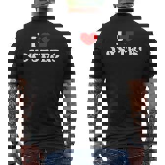 牡蠣大好き、牡蠣が大好き メンズTシャツ バックプリント - Kawaiitshirt