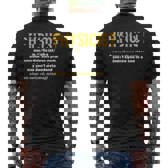 物理学者 定義 科学 オタク 面白い 魔法 メンズTシャツ バックプリント - Kawaiitshirt