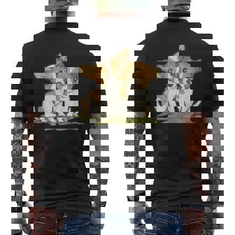 犬 ジャックラッセルテリア いぬ 子犬 ペット かわいい 動物 イラスト メンズTシャツ バックプリント - Kawaiitshirt