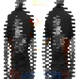 犬 おもしろ バイク オートバイ ライダース バイカー 面白い いぬ メンズTシャツ バックプリント - Kawaiitshirt