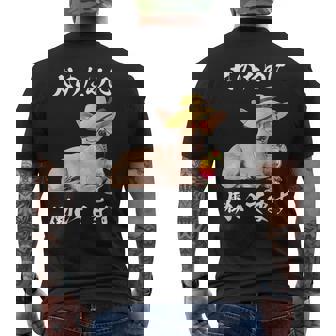 犬のために働いてます チワワデザイン イヌ わんこ 犬好き グッズ おもしろ 面白い 服 ネタ わんこ メンズTシャツ バックプリント - Kawaiitshirt