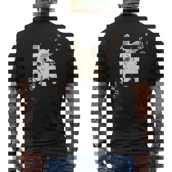 犬のプリントとフレンチブルドッグのグラフィック フレンチブルドッグ メンズTシャツ バックプリント - Kawaiitshirt