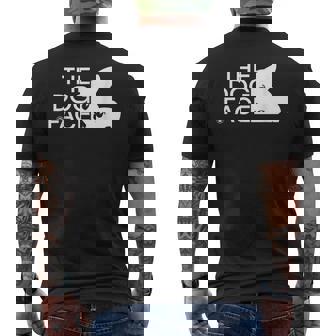 犬の顔のデザイン The Dog Face メンズTシャツ バックプリント - Kawaiitshirt