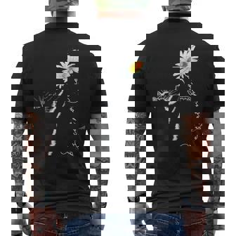 猫 & マーガレット メンズTシャツ バックプリント - Kawaiitshirt